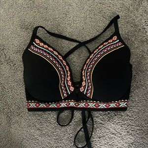 Shade & Shore plunge bikini top 34d